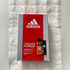 Adidas team force body wash & body spray set